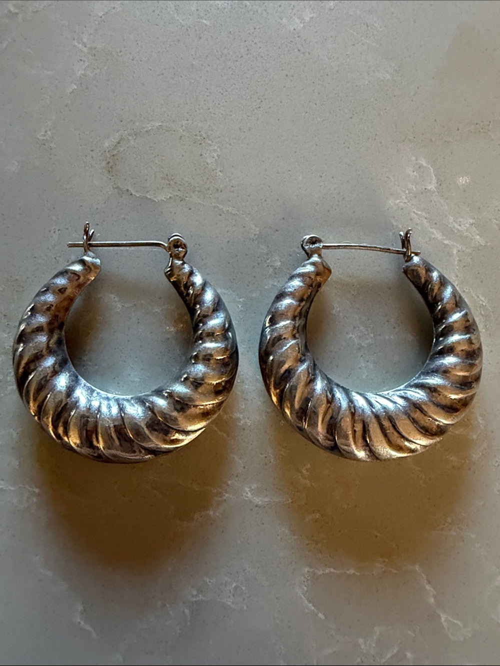 Sterling Silver Shrimp Hoops